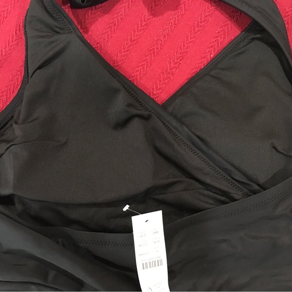 NWT J.Crew Women's Halter Wrap Swim Dress Swimwear Black Size 6 #BC122 - Picture 10 of 10